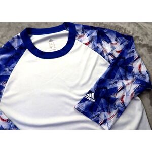 Adidas Performance Baseball Softball Print Raglan Shirt Men's Size L